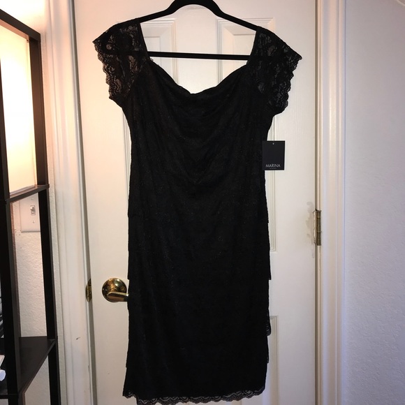 MARINA Dresses & Skirts - NWT Marina BLACK lace dress